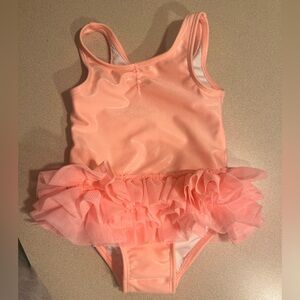 Cat & Jack Coral Swimsuit with Ruffles
